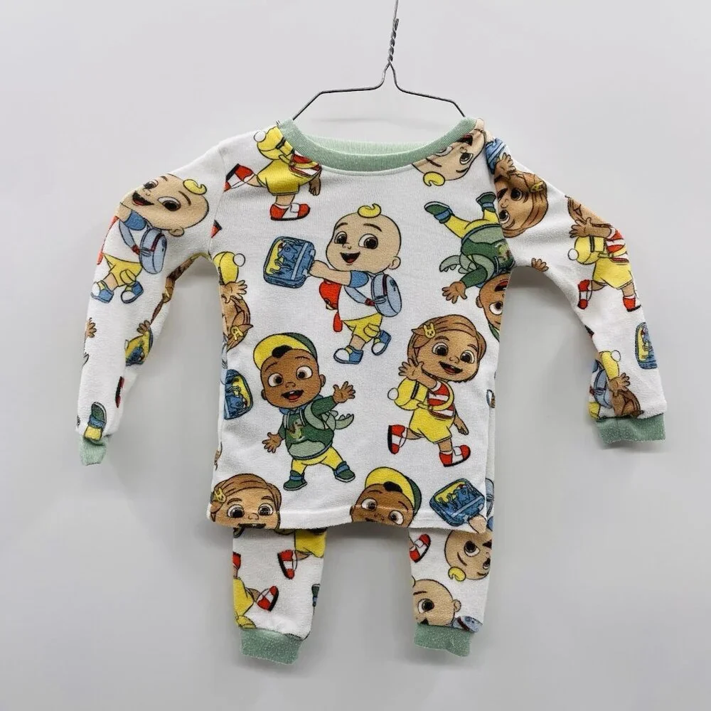 Cocomelon Unisex Size 18 Months Fleece Character 2 Piece Pajama Set JJ Nina‎